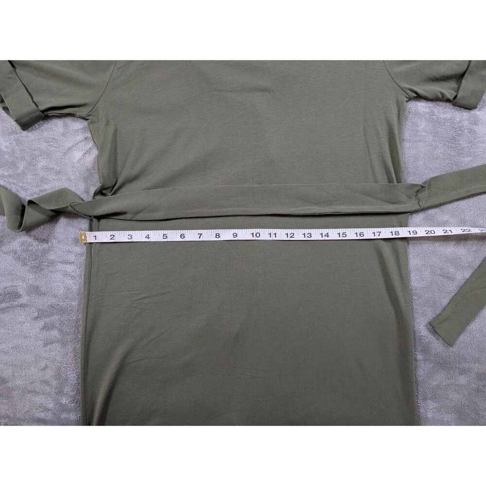 Joie Jadallah Shirt Dress Womens S Green Jersey Knit Belted Casual Pockets - Picture 9 of 11